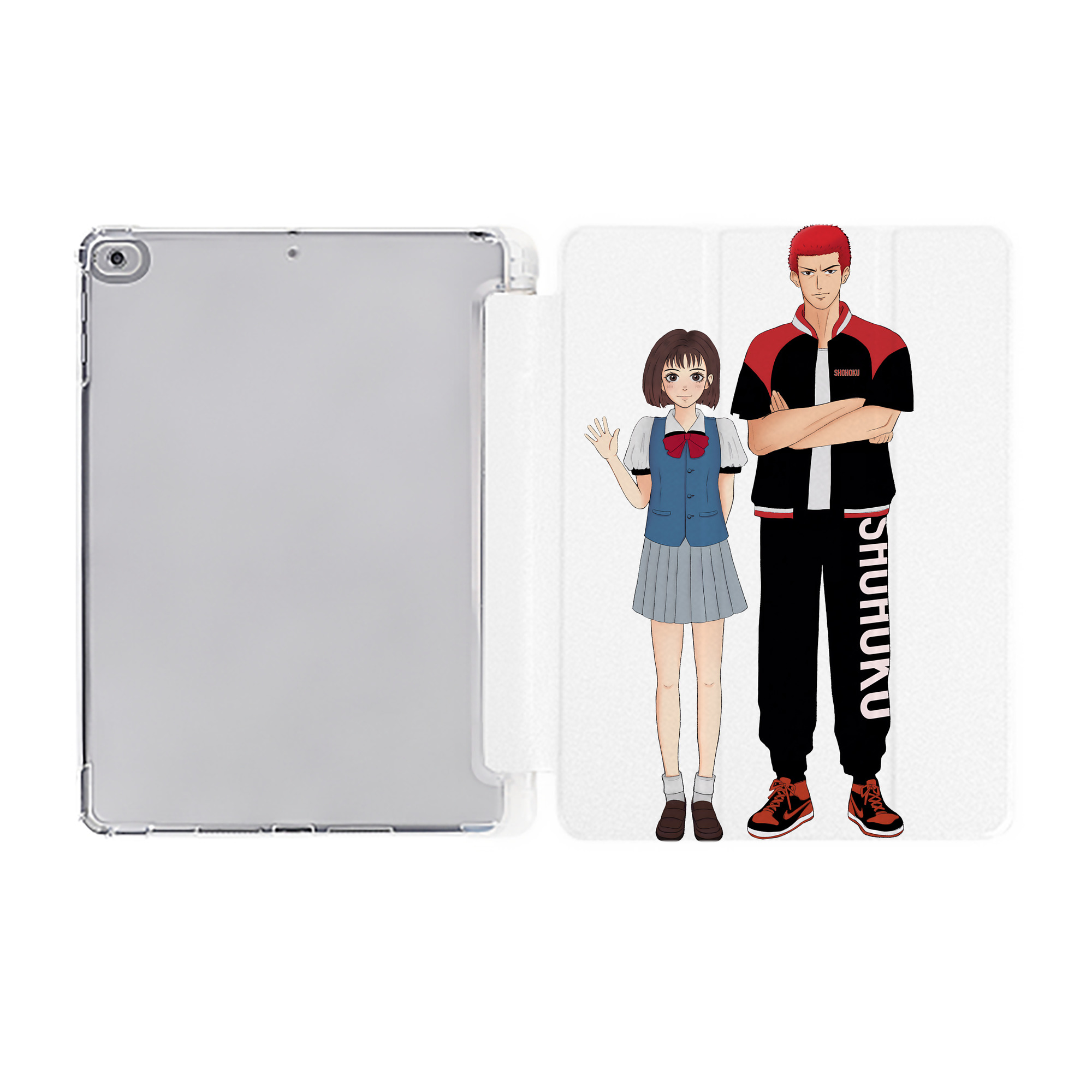 （画像用） SLAM DUNK／スラムダンク IPad ケース ペン収納付き 三つ折りスタンド PUレザー×シリコン 対応機種9.5/10.5/10.9インチ
